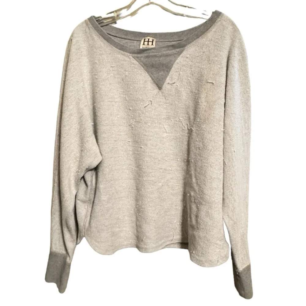 Haute Hippie Distressed Inside Out Sweatshirt - Picture 1 of 5